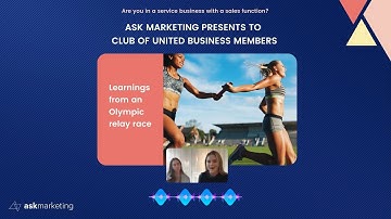 MQL vs SQL in a Service Business - Ask Marketing presents to Club of United Business Members