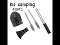Kit 4 em 1 p machado faca e serra para camping