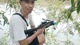 menembak ikan pakai crossbow! #pistolcrossbow #pancingmania #homemadecrossbow