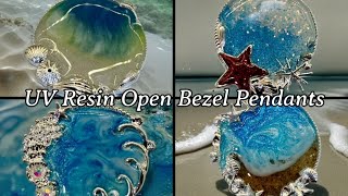 #504 UV Resin Open Bezel Beach Scenes