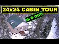 24x24 Off Grid Cabin Tour.