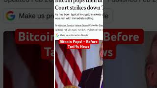 Bitcoin Pops - Before Tariffs News #bitcoin #bitcoinnews #crypto #cryptocurrency #cryptocurrencynews