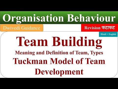 Team Building in organisational behaviour, Tuckman Model of Team Development, process of team build