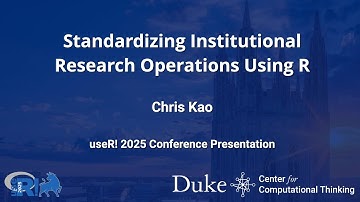 Standardizing Institutional Research Operations Using R - Chris Kao