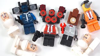 LEGO Skibidi Toilet Cameraman | Speakerman |  Drillman | Clockman Unofficial Lego minifigures