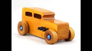 Handmade Wooden Toy Car Hot Rod 1932 Ford Sedan From the Hot Rod Freaky Ford Series