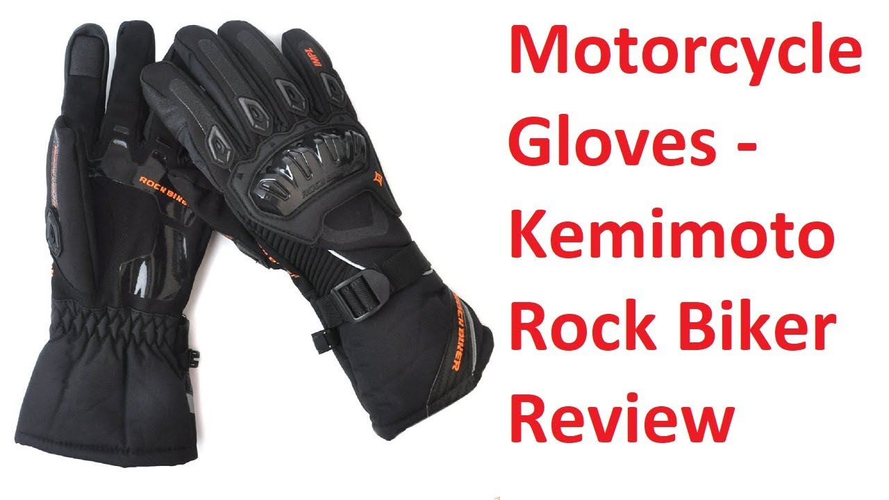 Kemimoto Rock Biker Winter Motorcycle Gloves Product Review YouTube