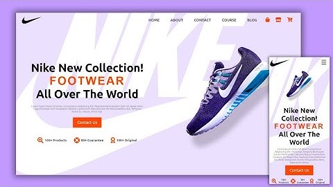 Build A Responsive Nike Shoes Website using HTML CSS and JavaScript