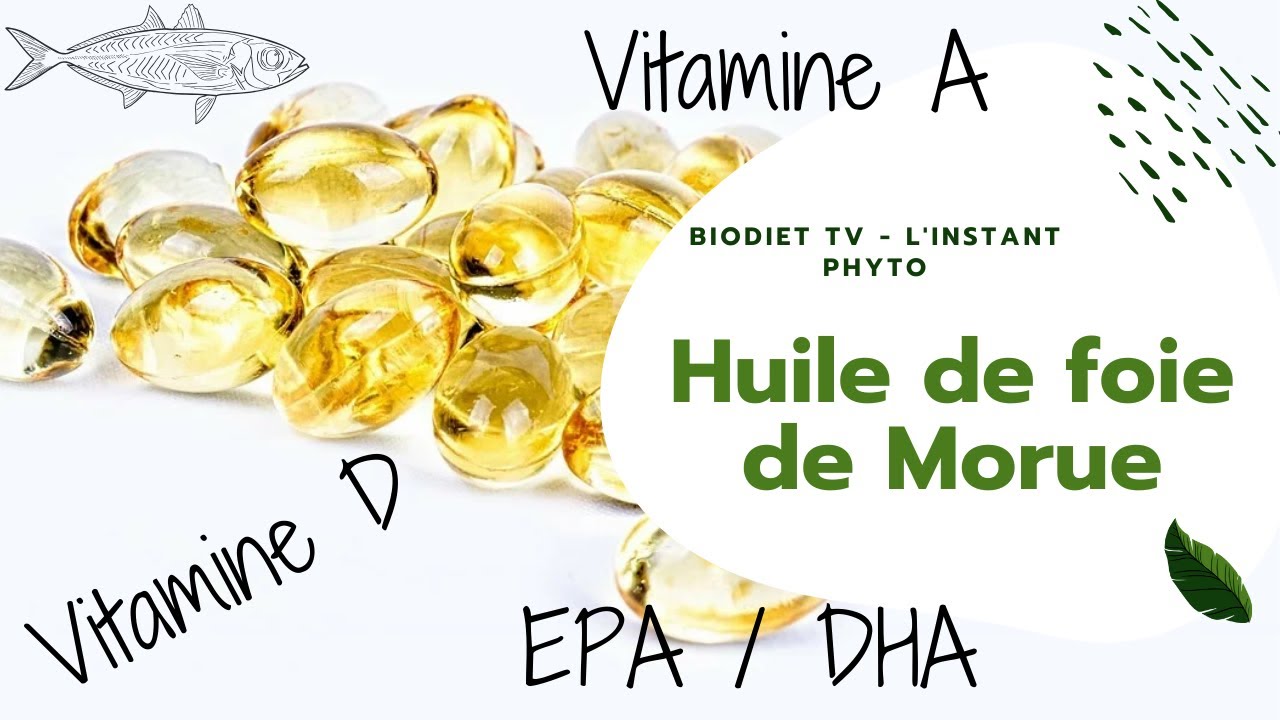 Huile de Foie de Morue - 600 mg - 100% des Besoins en Vitamines A et D 