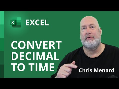 Excel: Covert Decimal Hours Excel's Hours x Minutes