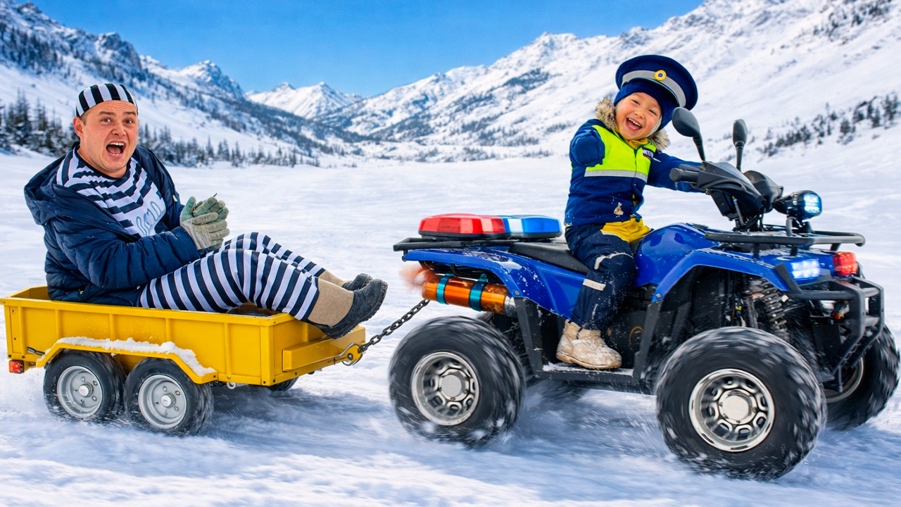 🚓 Синий Трактор Полиция спасает машинки! Поймали вора — учит честности