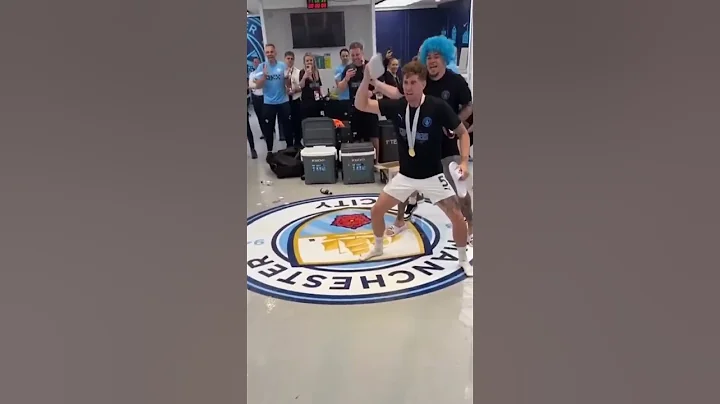 Manchester City Crazy Dressing Room Celebrations After Winning FA Cup 2023 #shorts #viralvideo