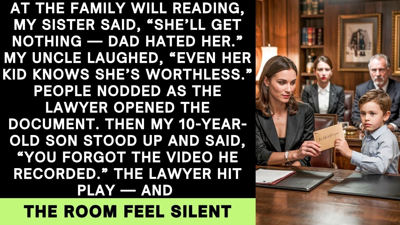 At Dad’s Will Reading, They Laughed at Me Then My Son Said 7 Words That Changed Everything