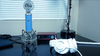 My Audio Setup - Blue Bluebird, Focusrite Scarlett 2i2, Audio-Technica ATH-M50x