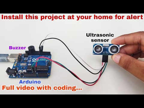 Ultrasonic sensor and buzzer project, Thief alert project, Inspire award project, hr robotics🙏