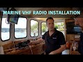 Marine VHF radio installation and antenna tuning