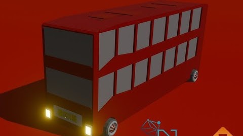 3D Low Poly double decker bus  Model in Blender #35