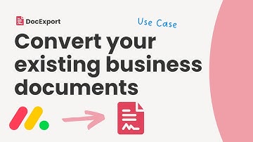 Convert Your Existing Business Documents into Smart DocExport Templates for monday.com