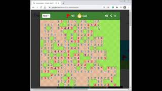 Google Minesweeper Hard in 57 seconds [Former WR] screenshot 2