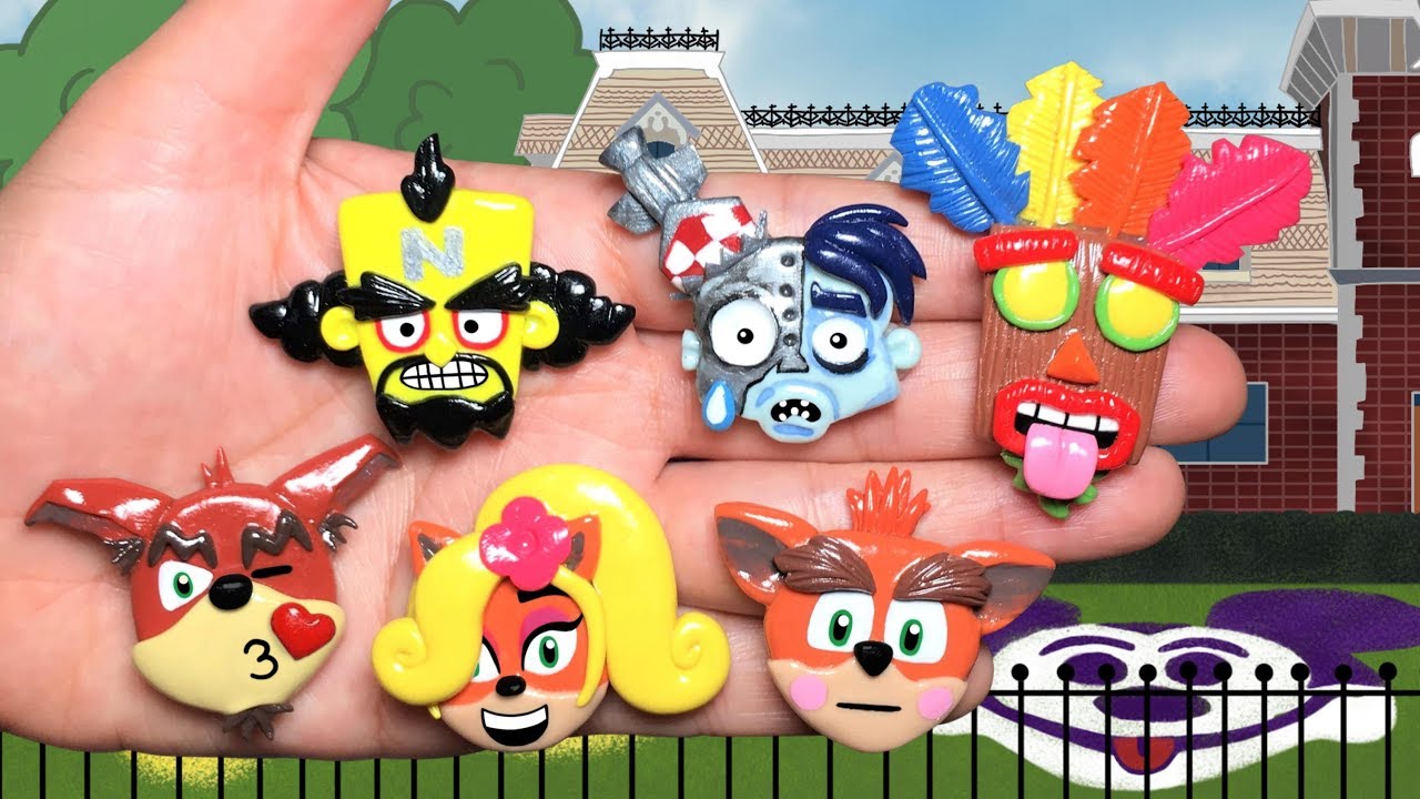 CRASH BANDICOOT EMOJIS GO TO [VAN A] DISNEYLAND! Polymer Clay Tutorial