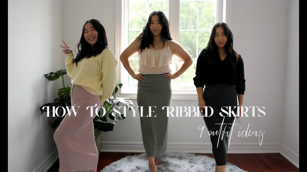 HOW TO STYLE RIBBED SKIRTS 9 OUTFIT IDEAS YouTube