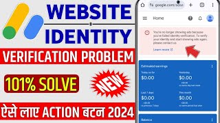 website adsense you are no longer showing ads because you have failed identity verification problem