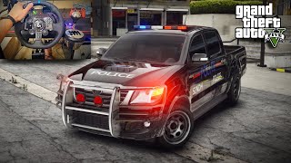 KARACHI SINDH POLICE BLACK VIGO 'TOYOTA HILUX' | LOGITECH G923 STEERING WHEEL | GTA 5 MODS PAKISTAN screenshot 2