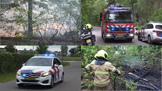 Brandweer Berghem met spoed opgeroepen voor een bosbrand Herperduin Berghem