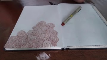 Drawing Time-Lapse : Zentangle Sand-swirl