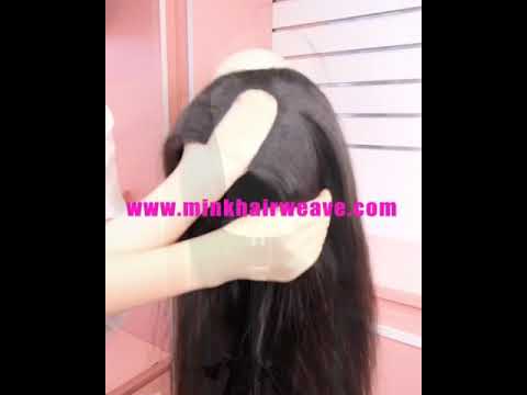 U-Part Wig 180% Density 10A 100% Mink Brazilian Hair Mink ...