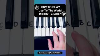 Joy To The World - C Major Easy Piano Tutorial song cover shorts tutorial ChristmasSongs