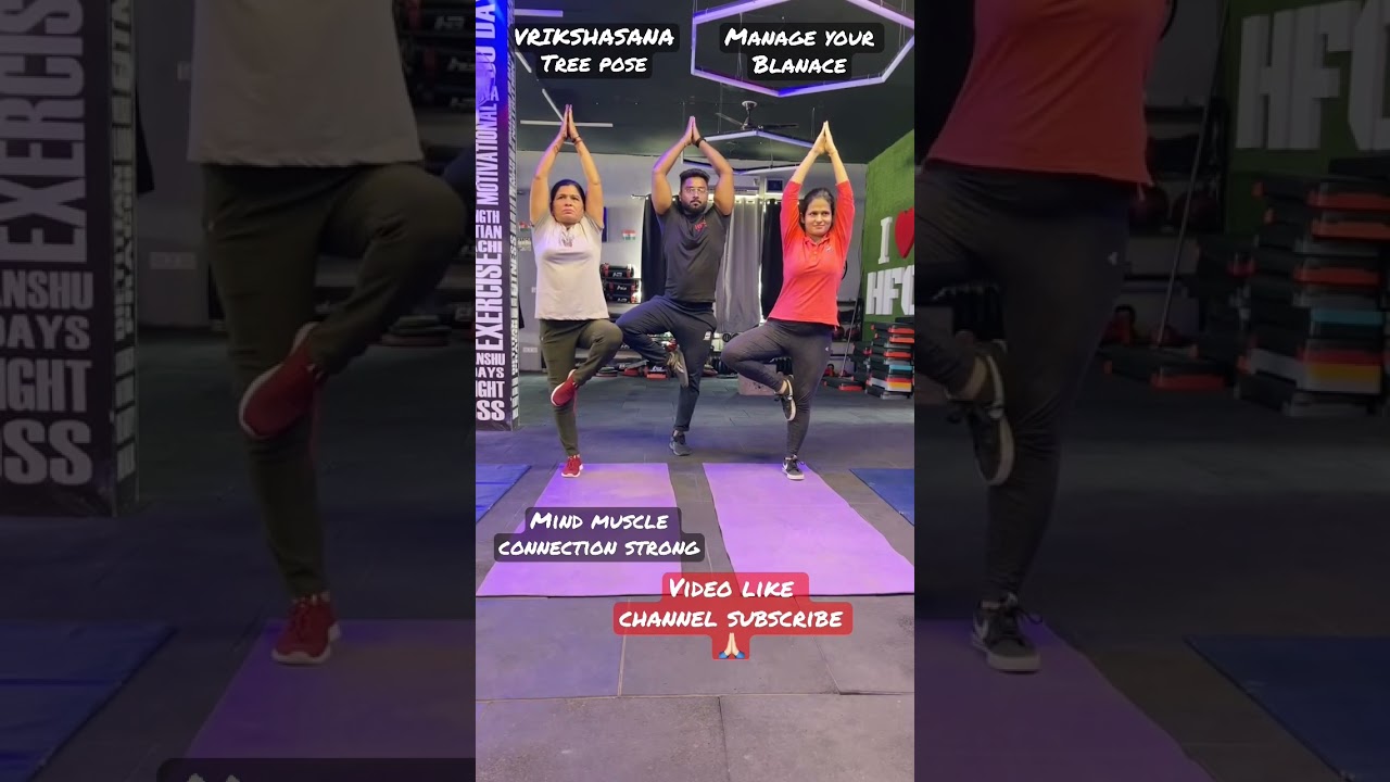 Vriksha Asana(tree pose) free mind musle connection  #shorts #youtubeshorts #ytshorts #yoga