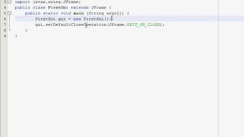 Java GUI Tutorial 1 - Creating the window
