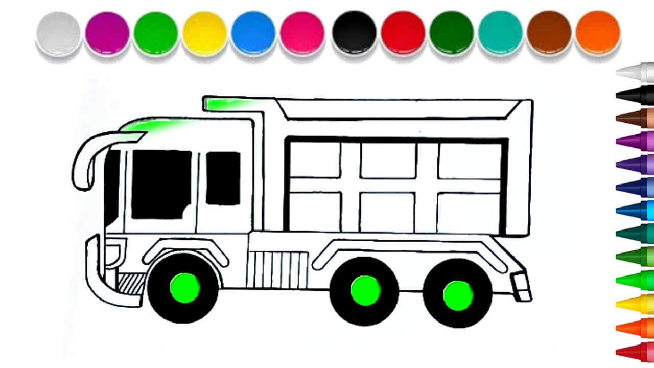Cara menggambar dump truck besartruk pasirCamion molen