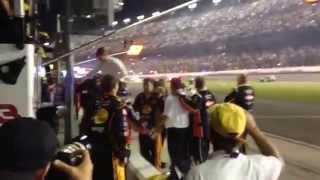 Austin Dillon #3 Crew and Dad's reaction after wreck.