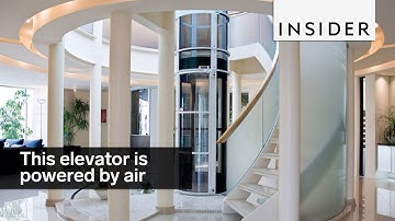 The Vacuum Elevator uses air to go up and down