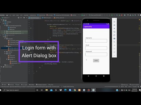 How to use an alert dialog in login form(Android studio,Java)