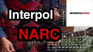 NARC - Interpol 2 Guitars Cover + Tab Tutorial