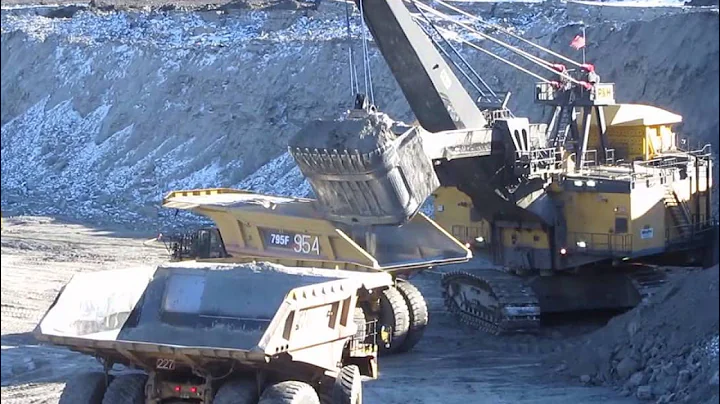 Cat Mining Truck Being Loaded