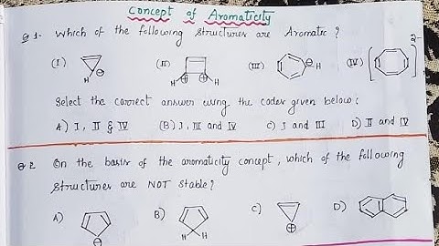 #SETChemicalSciencesSolved Questions- #Aromaticity