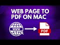 How to save webpage as PDF on mac INSTANTLY