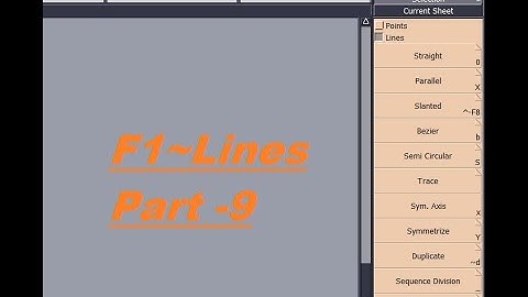#Lectra_V8r1 #Full_Basic_to_Advanced_Course_part_09 #F1_Lines