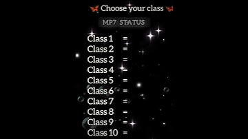 Choose your Class 😇 let