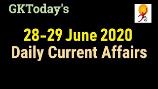 29 June 2020 Current Affairs | Daily Current Affairs | Current Affairs In English screenshot 3