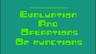 Evaluation and Operations of Functions (Tagalog/Filipino Math)