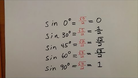 Sine Values: An easy trick
