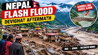 Nepal Flash Flood Aftermath: Devighat Buried Under Mud and Debris