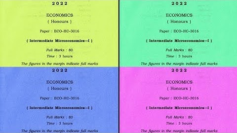 BA 3rd Semester Economics Honours Questions Paper 2022 || ECO-HC-3016 || GU