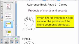 Information Lesson 89   Conjunction, Disjunctions, and Products of Chords and Secants Guide