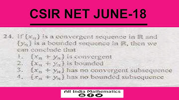 CSIR NET JUNE-2018 || Real Analysis:Series ||